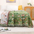 Boho Throw Blanket 80"x90", 100% Cotton Ultra Soft Luxury Throw for Couch and Sofa Blankets Home Decor, All Season Florals and Animals Throw Reversible Breathable Cozy Blankets