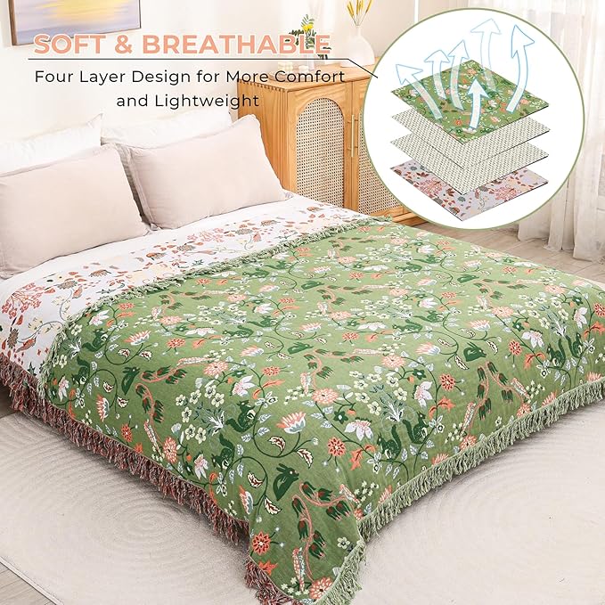 Boho Throw Blanket 80