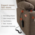 Power Lift Recliner Chair for Elderly with Extended Footrest, Infinite Position Lay Flat Recliner Chair for Adult W/Massage & Heating, Adjustable Headrest, 3-Motor Zero Gravity,Cup Holder, Fabric