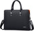 Genuine Leather Business Briefcase 15.6 Inch Laptop Bag Multi Compartment