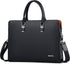 Genuine Leather Business Briefcase 15.6 Inch Laptop Bag Multi Compartment