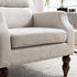 Kidol & Shellder Beige Oversized Accent Chair for Living Room Mid Century Modern Reading Chair with Back Wide Upholstered Comfy Single Sofa Chair for Bedroom Lounge Side Corner Boucle Fabric Armchair