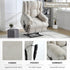 Power Lift Recliner Chair with Massage and Heat for Elderly People, Dual Motor Electric Lift Chair with Power-Remote, Medium-Firm and Heavy Duty, Chenille Fabric - Beige