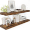 12" Deep Floating Shelves for Wall 36 Inches Long, Heavy Duty Wall Shelves for Bedroom Bathroom Kitchen Laundry Room, Farmhouse Rustic Shelves for Home Decor, 36" X 12" X 2" Set Of 2, Rustic Brown
