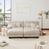 Loveseat Modular Sectional Sofa, U Shaped Couch with Ottoman, Cloud Couch Sectional Couch Home Sofa Living Room Oversized Couch Deep Seat Couch with Round Bolster Armrests 4 Pillows