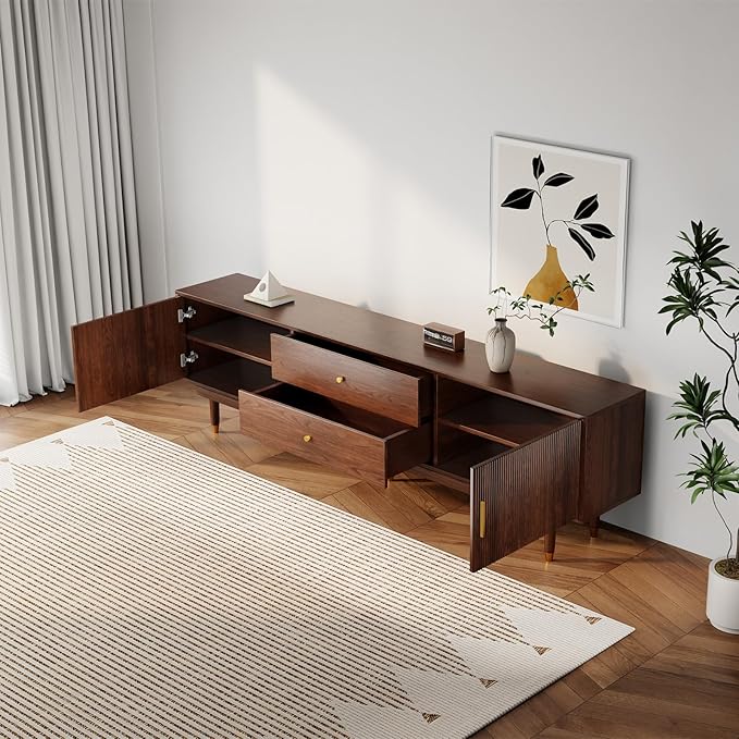 Mid Century Modern TV Stand for 75 inch TV, 70.9
