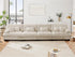 Modular Sectional Sofa Cloud Couch 4-Seater Deep Seat Sofa Couch, Oversized Couch Bed Sectional Couch with Round Bolster Armrests 6 Pillows, Modern Sofa Chair Comfy Couch