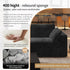 Oversized Modular Sectional Cloud Couch,157.5" U Shaped Modern Sofa with 2 Ottoman and 2 Middle Seats,Upholstered Couches with Corduroy Fabric for Living Room Furniture,No Assembly Required,Black