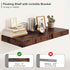 Heimlove Bathroom 12'' Deep Floating Shelves for Wall - Shelf Over Toilet Wall Mounted Farmhouse 24 inches,Wood Floating Shelves Decor & Storage Set of 1,Rustic Brown