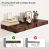 12" Deep Rustic Brown Floating Shelves,Over Toilet Long Wall Mounted Modern Farmhouse 36 inches,Wall Shelves with Invisible Brackets for Bedroom, Bathroom, Living Room, Kitchen, Set of 1