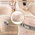 4FT Bean Bag Chair: Bean Bag with Velvet Cover, Fluffy and Comfy Bean Bag Chairs for Adults and Kids, Bean Bag Sofa Filled with High-Density Sponge for Gaming (Yellowish Beige)
