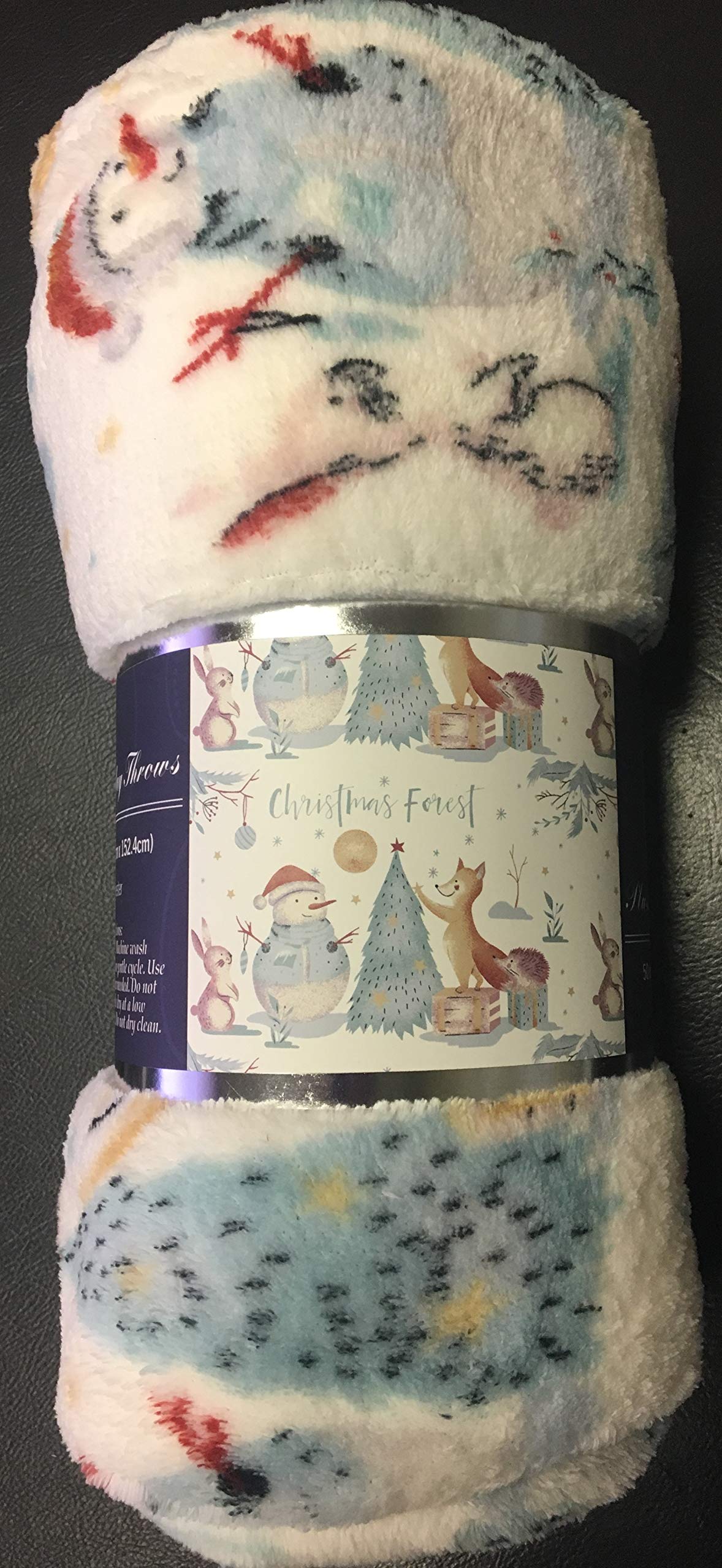 Decor & More Festive Holiday Microplush Throw Blanket (50