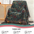 Boho Fall Throw Blanket for Bed，100% Ultra Cotton Soft Breathable Bed Throw Floral Printed Farmhouse Decor Rustic Bed Throws for Couch Sofa Quilt 80" x 90"