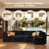 Modular Sectional Sofa with Chaise U Shaped Sectional Couch for Living Room, 5-Seater Comfy Cloud Couches, Plush Corduroy, Black