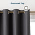 Blackout Curtains for Room Darkening Window Drapes with Rod Pocket 2 Panels Set-Dark Gray