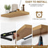 Fun Memories Floating Shelves, 8 Inch Deep Floating Shelves for Wall, 8 x 8 Wall Shelves, Rustic Wood Floating Shelf for Living Room, Bedroom, Bathroom, Oak Color, Set of 2