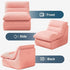 Misolant Bean Bag Chairs，Big Corduroy Fabric Sofa Bean Bag Chair for Adults and Teens with High-Resilience Sponge, Non-Slip Base Floor Lounge Sofa for Home, Living Room, Bedroom, Gaming Pink