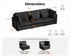 Oversized Modular Sofa, Extra Deep Cloud Corduroy Sectional Couch with Ottoman Chaise, Fluffy Chenille 3 Seater Sofa for Living Room, Villa (Basic 3 Seater, Corduroy Black)