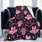 Pink Bat Throw Blanket Soft Fleece Blanket Men Women Gift for Kids Boys Girls for Party Couch Sofa Bed Deco Blankets 60"x50"