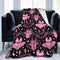 Pink Bat Throw Blanket Soft Fleece Blanket Men Women Gift for Kids Boys Girls for Party Couch Sofa Bed Deco Blankets 50"x40"