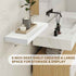 Fun Memories White Floating Shelves, 8 Inch Deep Wall Shelves Set of 2, Rustic Deep Shelves for Wall Storage, 24 x 8 Floating Shelves, 8" Deep White Shelves for Bedroom, Living Room, Kitchen
