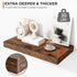 Fun Memories 16 Inch Floating Shelves - Deep Rustic Wooden Wall Shelves - Extra Deeper & Thicker Wall Mounted Storage Shelf for Bedroom, Kitchen, Farmhouse - 2 Pack, Rustic Brown