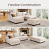 Nolany Corduroy Sectional Couch with Storage Ottoman, Sleeper Sectional Sofa with Chaise, Modular Sectional Couches for Living Room, Beige