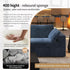 Oversized Modular Sectional Cloud Couch,157.5" U Shaped Modern Sofa with 2 Ottoman and 2 Middle Seats,Upholstered Couches with Corduroy Fabric for Living Room Furniture,No Assembly Required,Blue