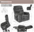 Power Lift Recliner Chair for Adults Elderly Chenille Lay Flat Recliners with Massage Heat, Extended Footrest, Wireless Charging Device, USB Ports, Cup Holder, Lumbar Pillow Up to 400LBS