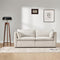 CHITA Sectional Modular Down Filled Loveseat Sofa, Comfty Feather Loveseat Cloud Couch, FSC Certified Modular Sectional Couch for Living Room, 80 inch Width,2 Seat Modular Sofa, Snow