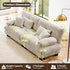 Modular Sectional Sofa, 2 Seater Cloud Couch Small Couches for Small Spaces, Modern Deep Seat Couch, Home Sofa Living Room Oversized Loveseat with Bolster Armrests 4 Pillows