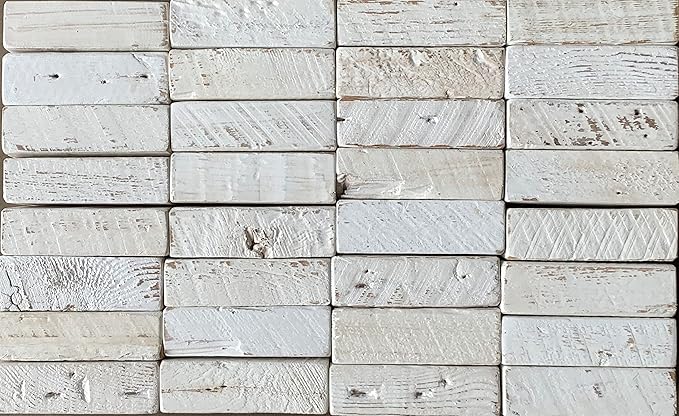 Urban Legacy Reclaimed Barnwood Planks | Floating Shelves for Wall w/Flush Mount Shelf Bracket Set Included | | Set of 2 (White Wash, 36