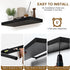 Fun Memories Rustic Black Floating Shelves 24 Inch Long, 8 Inch Deep Floating Shelf, 24 x 8 Wall Shelves Set of 2, Deep Black Bathroom Shelves, 24 Long Floating Bookshelf Wall Mounted