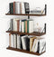 Heimlove Floating Shelves for Wall 24 Inches,8 Inches Deep Wall Bookshelf Mounted Display&Storage Wood Shelves for Kitchen Bathroom Laundry Living Room,Set of 3 (Walnut Color)