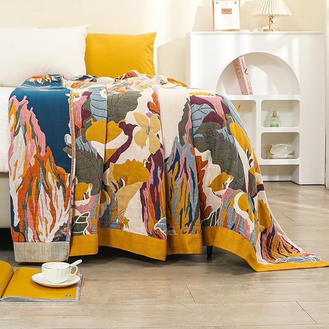 Boho Large Throw Blanket 90