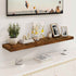 Fun Memories Floating Shelves, 8 Inch Deep Floating Shelves, Rustic Wood Fireplace Mantel 48 in Long, 48 x 8 Floating Wall Shelves for Living Room, Kitchen, Bedroom, Rustic Brown, 1 Pack