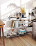 Acrylic Bookshelf, Small 3 Tier Open Bookcase for Small Spaces,Sofa Table, Hallway Entry Table for Home Living Room (Clear, 39.4'' x 11.8'' x 31.5'')