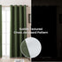 Blackout Curtains for Room Darkening Window Drapes with Rod Pocket 2 Panels Set-Sage Green