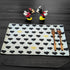 DaDa Bedding Set of 4-Pieces Lovely Yellow & Black Hearts Tapestry Dining Table Placemats 13” x 19” (18113)