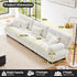 Modular Sectional Sofa Cloud Couch 3-Seater Deep Seat Sofa Couch, Oversized Couch Bed Sectional Couch with Round Bolster Armrests 5 Pillows, Modern Sofa Chair Comfy Couch(White)