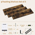 Heimlove 24 Inches Rustic Brown Floating Shelves,8 Inches Deep Wall Bookshelf Mounted Display&Storage Wood Wall Shelves for Kitchen Bathroom Laundry Living Room,Set of 3