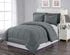 Decor & More Home Essentials 3 Piece Embossed Stripe Down Alternative Comforter Set