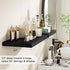 Fun Memories Floating Shelves - 2 Pack 12 Inch Rustic Wooden Wall Shelves - Extra Deeper & Thicker Wall Mounted Storage Shelf for Living Room, Kitchen, Farmhouse - 24" W x 12" D x 1.5"H - Rustic Black