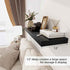 Black Floating Shelves 36 Inch Long, 12 Inch Deep Floating Shelves for Wall, 36 x 12 Shelves for Wall Storage & Display, 2" Thick Floating Shelf for Bathroom, Living Room, Bedroom, Set of 2