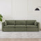 CHITA Oversized Modular Sectional Convertible Fabric Sofa Set, FSC Certified Extra Large Sectional Deep Seat Couch for Living Room, 112 inch Width,3 Seat Modern Modular Sofa, Moss Green