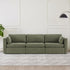 CHITA Oversized Modular Sectional Convertible Fabric Sofa Set, FSC Certified Extra Large Sectional Deep Seat Couch for Living Room, 112 inch Width,3 Seat Modern Modular Sofa, Moss Green