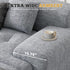 122" Modern L Shaped Modular Sectional Sofa, Boneless Couches for Living Room with Ottoman,4 Seater Convertible Chenille Cloud Couch Sofa Set, No Assembly Required, Light Grey 1 PCS