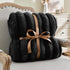BEDELITE Faux Fur Throw Blanket for Couch, Soft and Cozy Luxurious 3D Striped Fluffy Blanket, 770GSM Thick Warm Plush Fuzzy Faux Rabbit Fur Blanket for Women Gift (Black, 60"x 80")