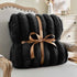 BEDELITE Faux Fur Throw Blanket for Couch, Soft and Cozy Luxurious 3D Striped Fluffy Blanket, 770GSM Thick Warm Plush Fuzzy Faux Rabbit Fur Blanket for Women Gift (Black, 50"x 60")