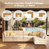 Modular Sectional Sofa with Chaise U Shaped Sectional Couch for Living Room, 5-Seater Comfy Cloud Couches, Plush Corduroy, Beige